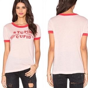 Wild fox stupid Cupid ringer tshirt